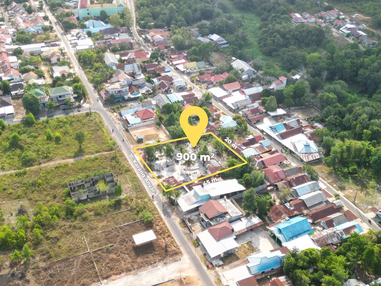 Tanah Dijual 900 m² di Jl. Karang Anyar 3, Banjarbaru