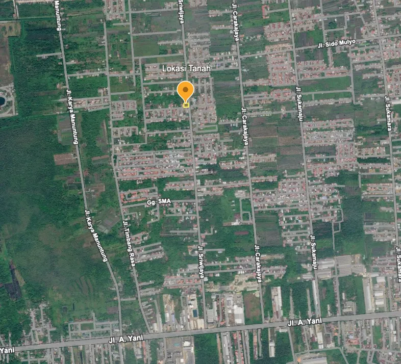 Tanah Hook 30 x 25 Meter Dijual di Landasan Ulin 2