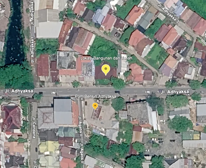 Tanah Komersial 1.022 m² Dua Muka Jalan di Adhyaksa Kayutangi, Banjarmasin