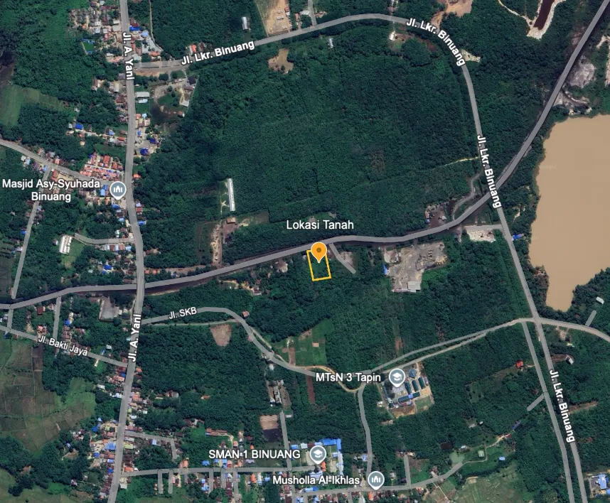 Tanah Dijual 20 Borongan 5.780 m² Pinggir Jalan Hauling, Binuang