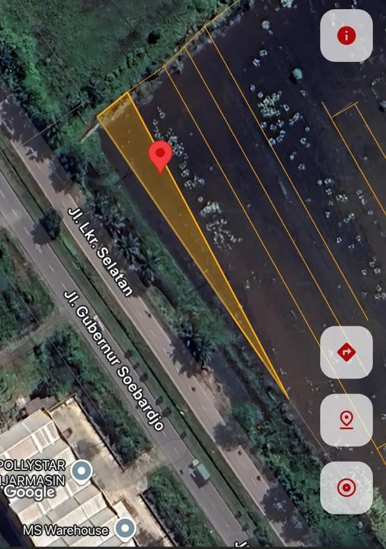 Tanah Dijual 862 m² di Jl. Gubernur Soebardjo, Kawasan Pergudangan