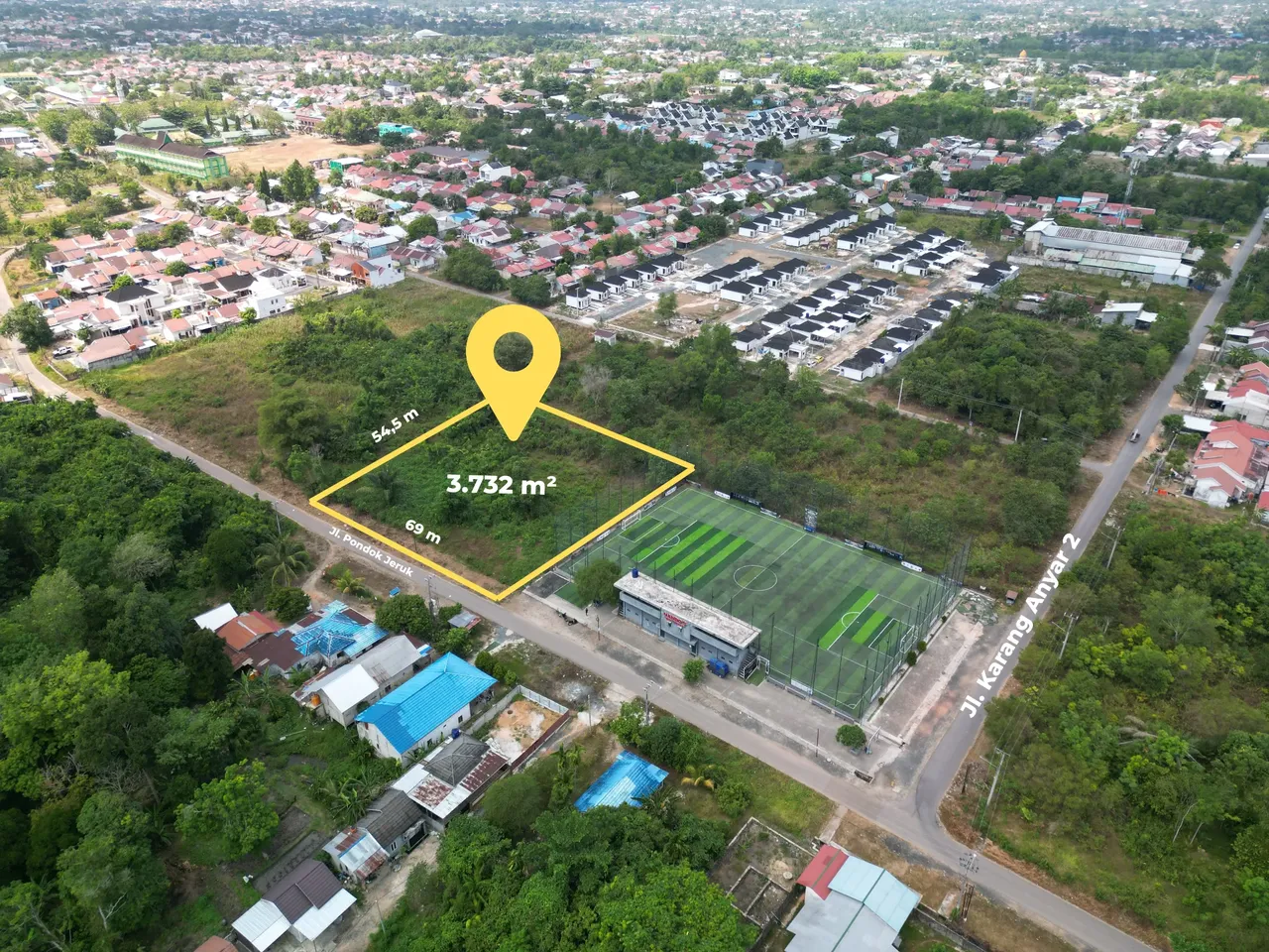Tanah 53 x 70 Meter Dijual di Karang Anyar 2, Banjarbaru